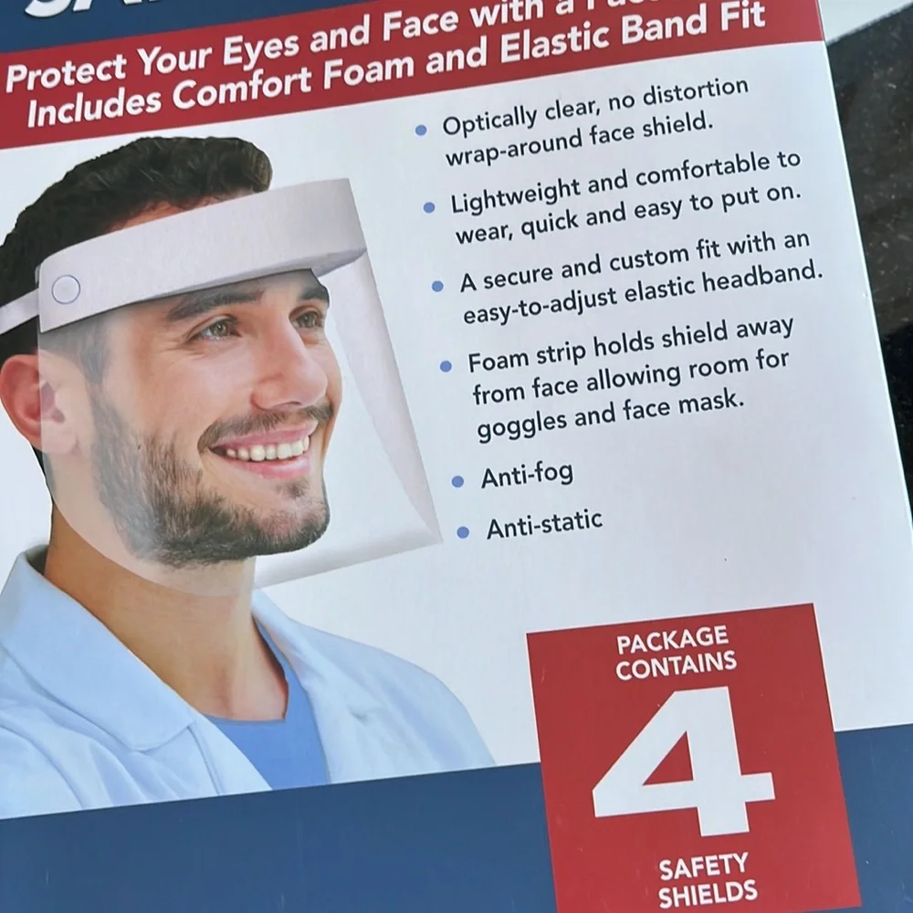 Face Shields Masks New in Box set of 4